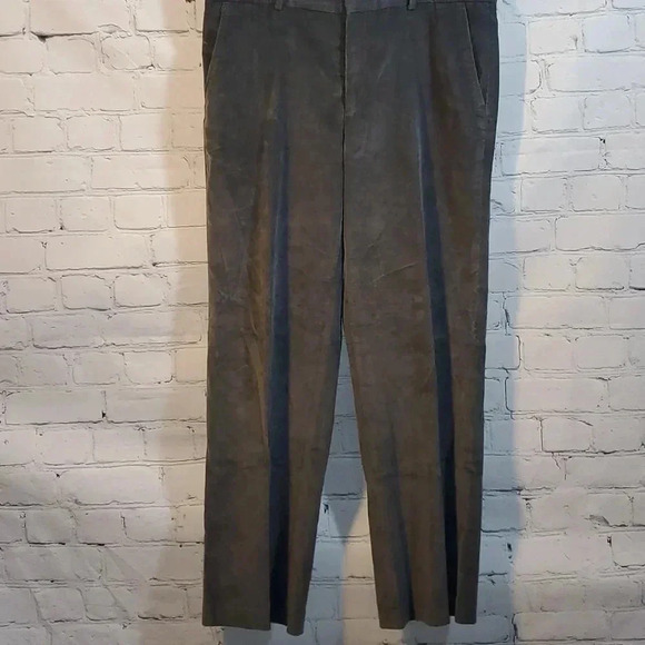 Express Corduroy Pants Flat Front Mens Size 36x32 Gray - Picture 1 of 14